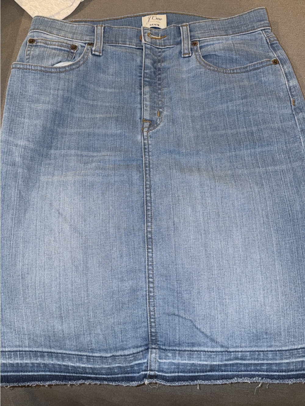 J. Crew Light Wash Denim Skirt